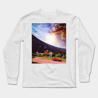 Weird Town collage art Long Sleeve T-Shirt